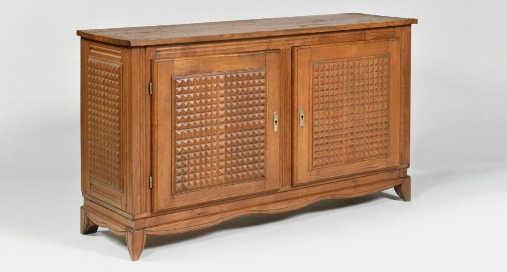 A French mid century oak sideboard.