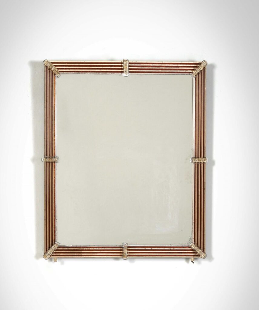 An Italian Murano glass mirror, circa 1960.